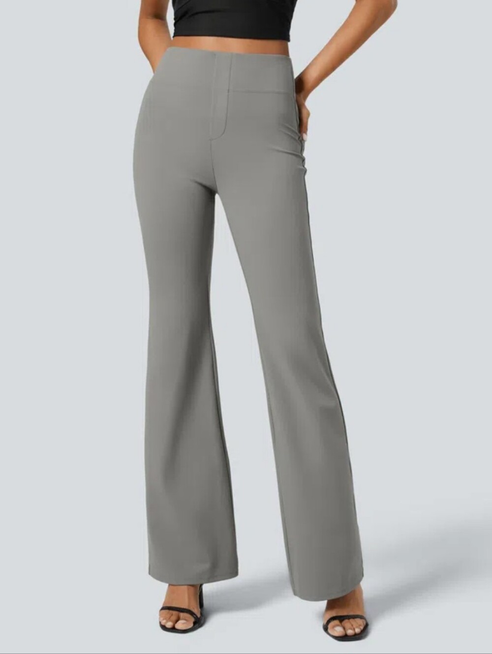 Halara Flex High Waisted Back Pocket Slight Wide Leg Work Pull On Pants Comfort